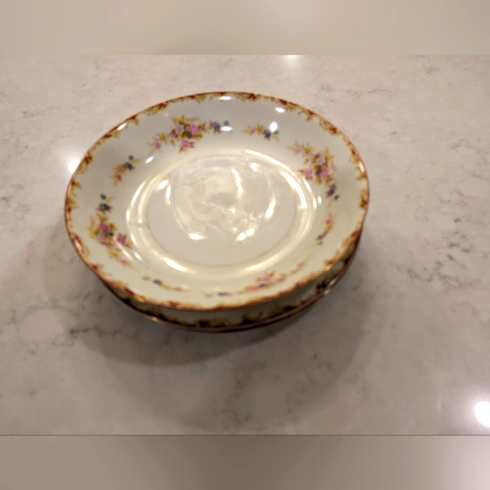 National China Wembley Japan 2 Salad Plate and Soup Bowl 7 2/5" Diameter